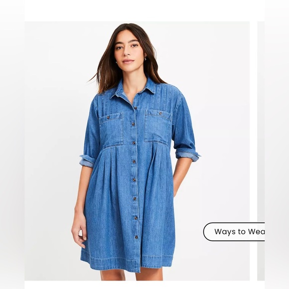 LOFT Dresses & Skirts - NEW LOFT XS Denim Dress